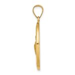 14k Polished and Satin Hollow St Jude Thaddeus Medal Oval Pendant - Image 2