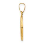 14k Polished and Satin Hollow St Raphael Medal Round Pendant - Image 2