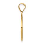 14k Polished and Satin Hollow St Theresa Medal Round Pendant - Image 2