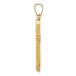 14k Textured and Polished Passion Cross Pendant - Image 2