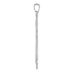 14k White Gold Polished and Satin Cross Pendant - Image 2
