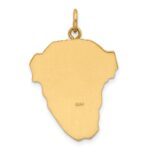14K and White Rhodium Hollow Polished and Satin Large Jesus Medal - Image 3