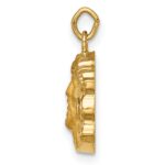 14k Hollow Polished and Satin Small Jesus Medal - Image 2