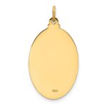 14k Polished and Satin Solid Our Lady of Guadalupe Medal Oval Pendant - Image 3