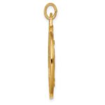14k Polished and Satin Solid Large Miraculous Medal Round Pendant - Image 2