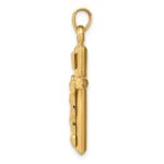 14k Hollow Crucifix Pendant - Image 2