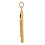 14k Hollow Crucifix Pendant - Image 2