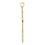 14k Polished Solid Fancy Design Cross Pendant - Image 2