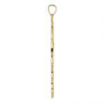 14k Polished Solid Fancy Design Cross Pendant - Image 2