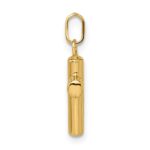 14k Polished Puffed Cross Pendant - Image 2