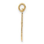 14k Polished and Textured Solid Cross Pendant - Image 2
