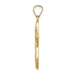 14k Polished and Textured Solid Star of David Pendant - Image 2