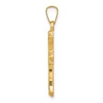 14k Hollow Fleur De Lis Cross Pendant - Image 2