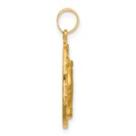 14k Polished and Satin Solid Miraculous Medal Oval Pendant - Image 2