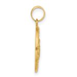 14K Polished and Satin Hollow St Anthony Medal Round Pendant - Image 2