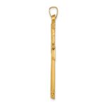 14k Hollow Latin Cross Pendant - Image 2