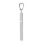 14k White Gold Cross Charm - Image 2