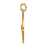 14k Polished and Satin Solid Saint Gerard Medal Round Pendant - Image 2