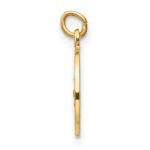 14k Polished and Satin Solid Saint Roch Medal Round Charm - Image 2