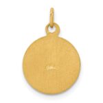 14k Polished and Satin Solid Saint Patrick Medal Round Charm - Image 4