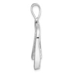 14k White Gold Complete 1/4 carat AA Diamond Slide Fits up to 2mm Regular/6mm Fancy or Reversible Omega - Image 2