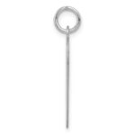 14k White Gold Plain .035 Gauge Engravable Heart 23x19mm Disc Charm - Image 2