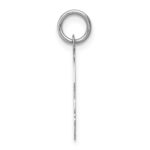 14k White Gold Plain Medium.035 Depth Facing Right Engravable Boy Charm - Image 2