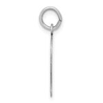 14k White Gold Plain Medium.011 Depth Facing Left Engravable Boy Charm - Image 2