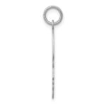 14k White Gold Plain Medium.011 Depth Facing Right Engravable Boy Charm - Image 2