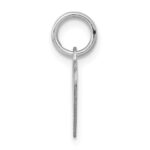 14K White Gold Plain .011 Gauge Engravable Heart 14x12mm Disc Charm - Image 2