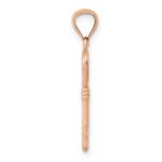 14K Rose Gold 3D Polished Heart Key Charm - Image 2