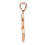 14k Rose Gold Anchor with Rope Pendant - Image 2