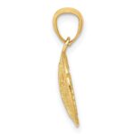 14k Gold Polished Filigree Sand Dollar Pendant - Image 2