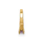 14K 3-D February Ring with Dark Purple CZ Charm - Image 4