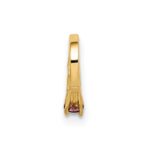 14K 3-D June Ring with Light Purple CZ Charm - Image 4