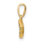 14K Blue CZ Eye Pendant - Image 2