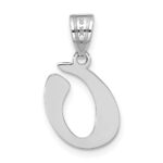 14kw Polished Script Letter O Initial Pendant - Image 3