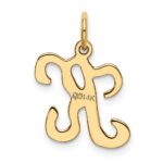 14KY Script Letter K Initial Charm - Image 3