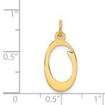 14KY Script Letter O Initial Charm - Image 4