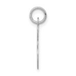 14KW White Gold Script Letter E Initial Charm - Image 2