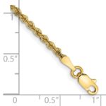 14K 2.25mm Regular Rope with Lobster Clasp Anklet - Image 2