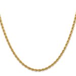 14K 2.75mm Diamond-cut Rope with Lobster Clasp Chain - Image 2
