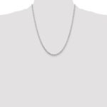 14K White Gold 3.25mm Diamond-cut Rope with Lobster Clasp Chain - Image 4