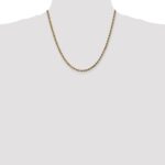 14K 3.5mm Diamond-cut Rope with Lobster Clasp Chain - Image 4