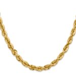 14K 5.5mm Diamond-cut Rope with Fancy Lobster Clasp Chain - Image 2