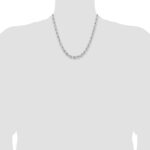 14k WG 6.5mm  D/C Rope with Fancy Lobster Clasp Chain - Image 4