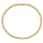 10k Polished Double-Sided 4mm Heart Links Anklet - Image 4