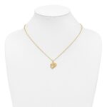 10k Tri-Color Black Hills Gold Hummingbird in Heart Necklace - Image 4