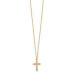 10k Tri-Color Black Hills Gold Cross Necklace - Image 2
