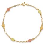 10k Tri-color Gold Black Hills Roses Bracelet - Image 4